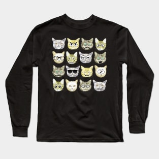 Funny cat faces Long Sleeve T-Shirt